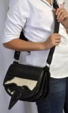 Bolso Carriel Redondo Blanco Negro 10